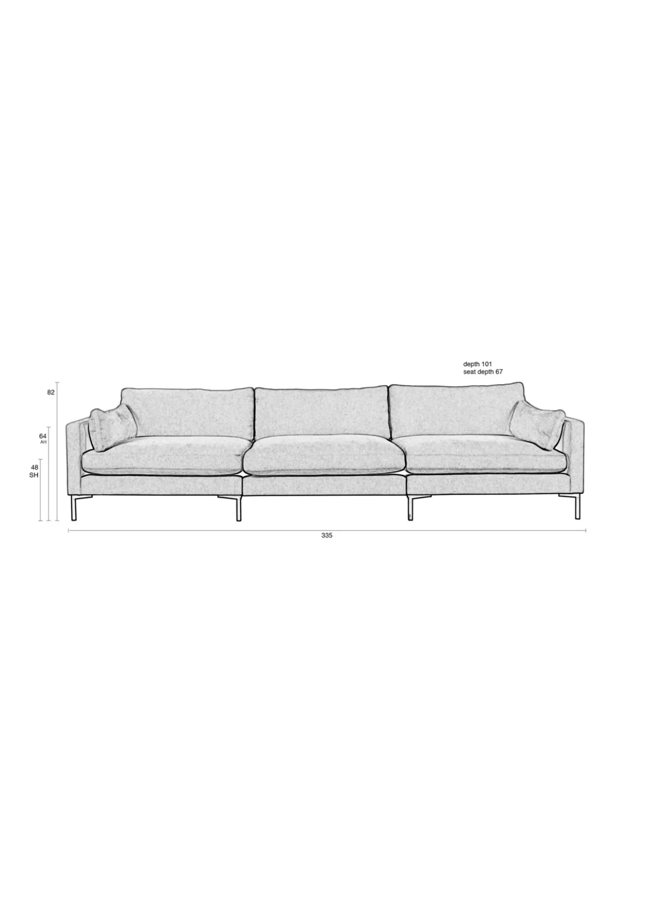 Sofa summer 7-seater anthracite