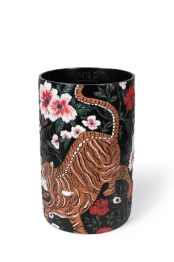Songs of the night tiger vase handpainted