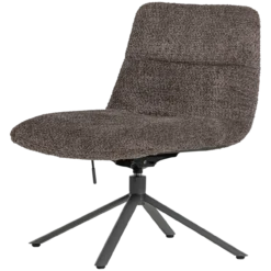 Soren verstelbare draaifauteuil wollig bruin