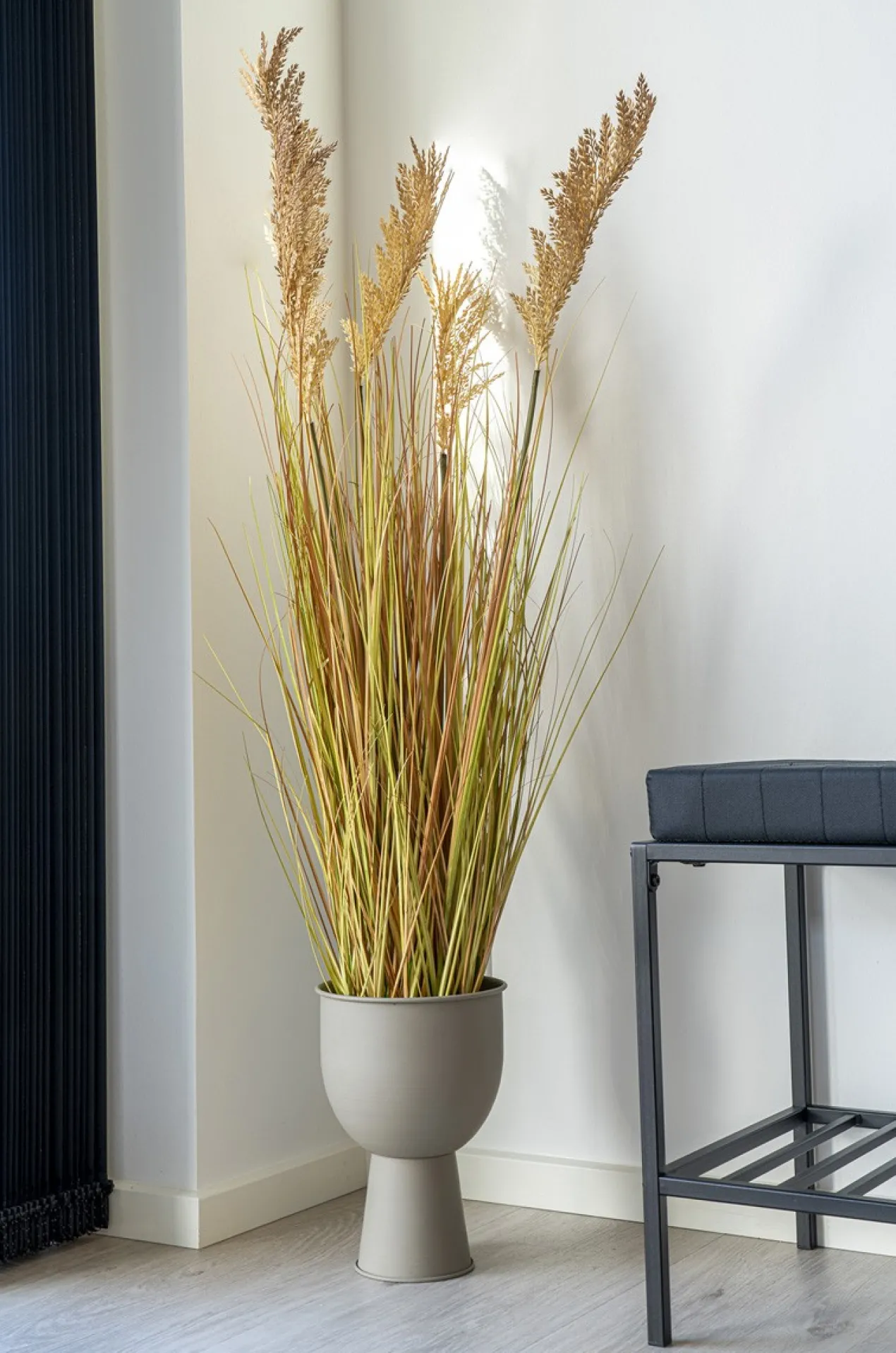 Sorghum kunstplant Pauline - 110 cm Bruin