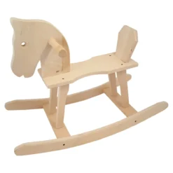 Speelgoed Hobbelpaard Blank Hout
