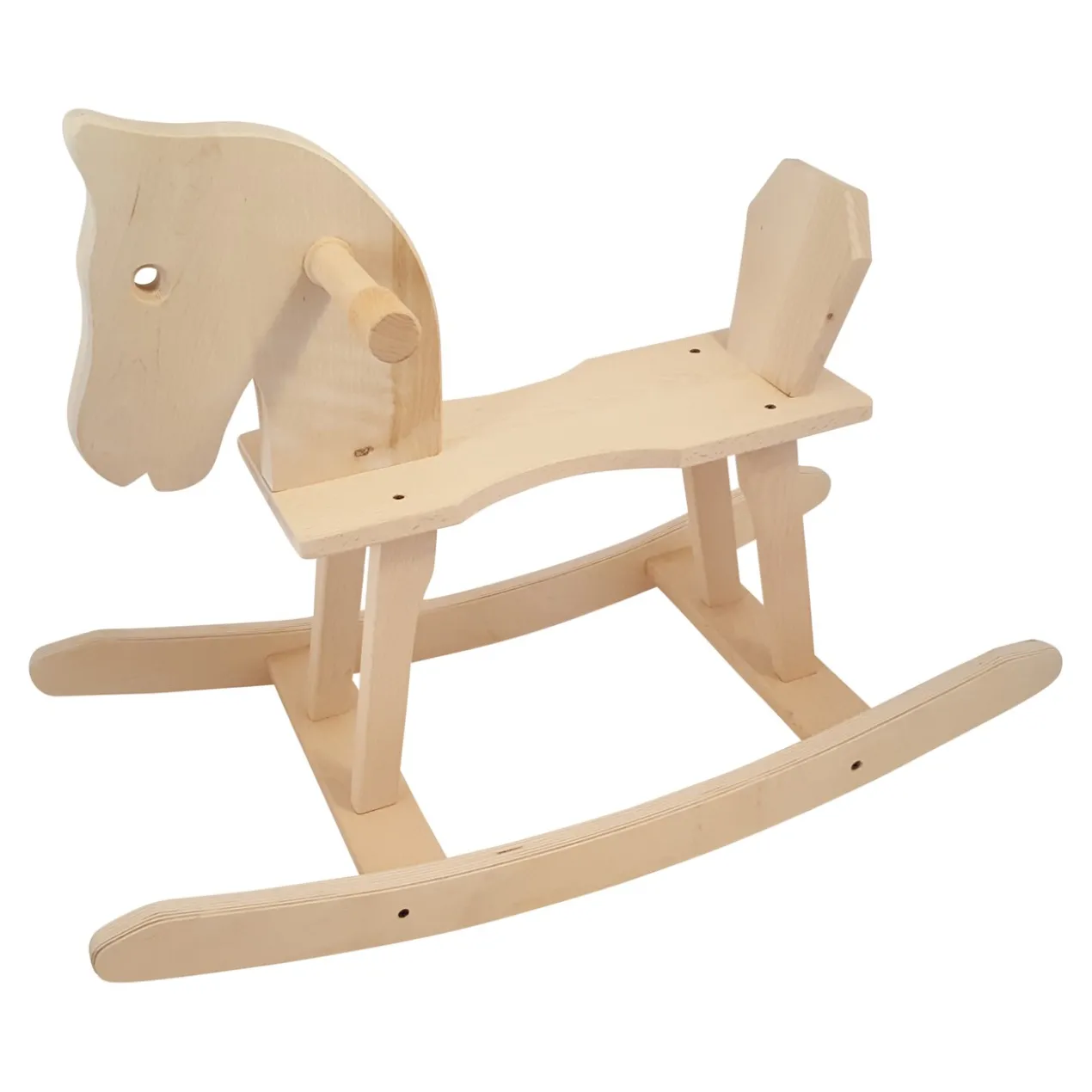 Speelgoed Hobbelpaard Blank Hout