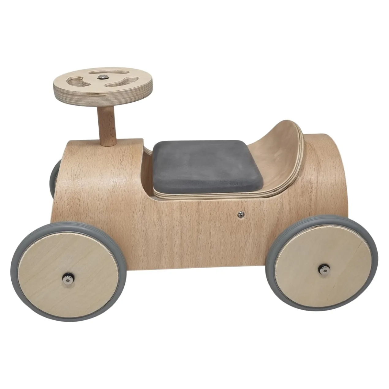 Speelgoed loopauto naturel van hout