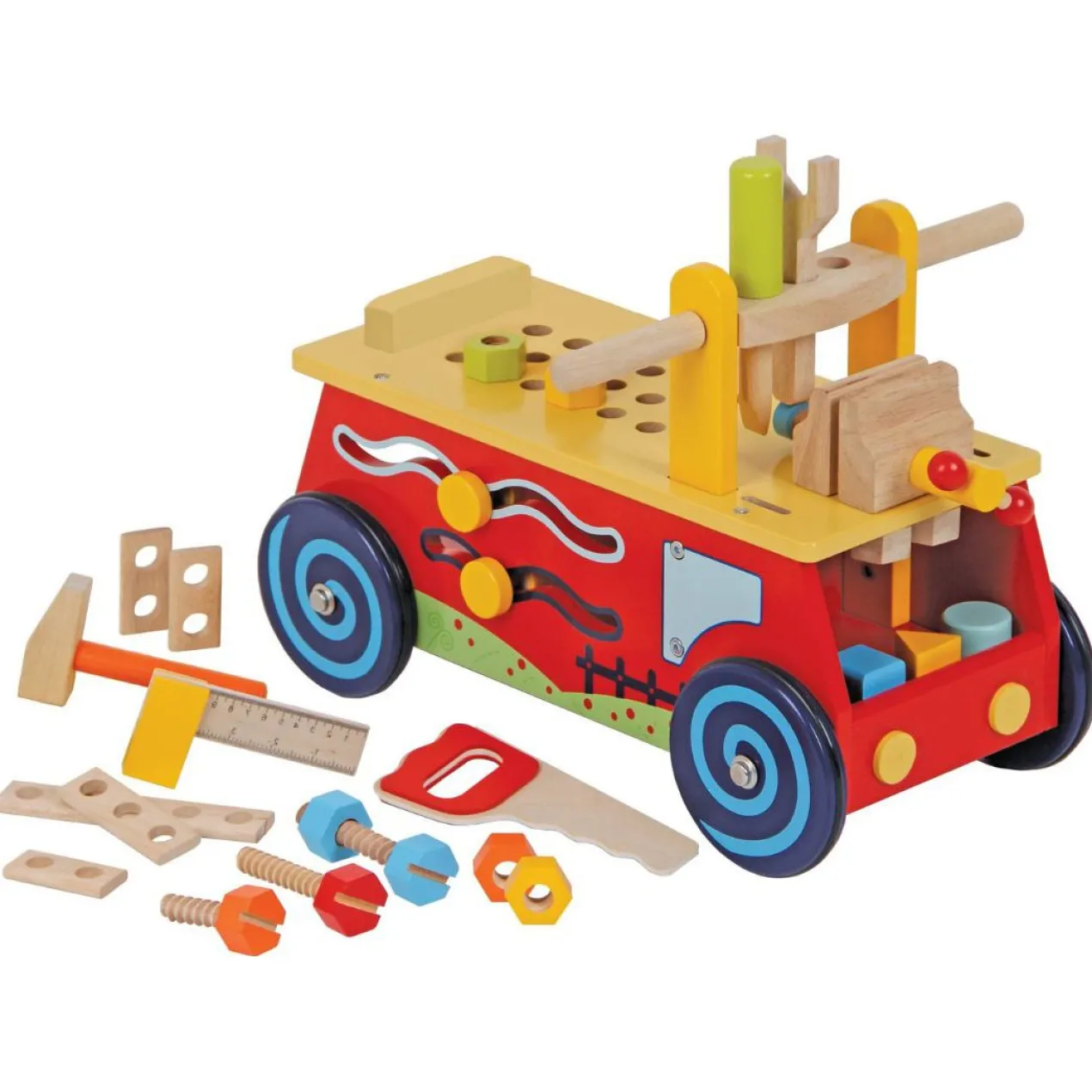 Speelgoed loopauto werkbank