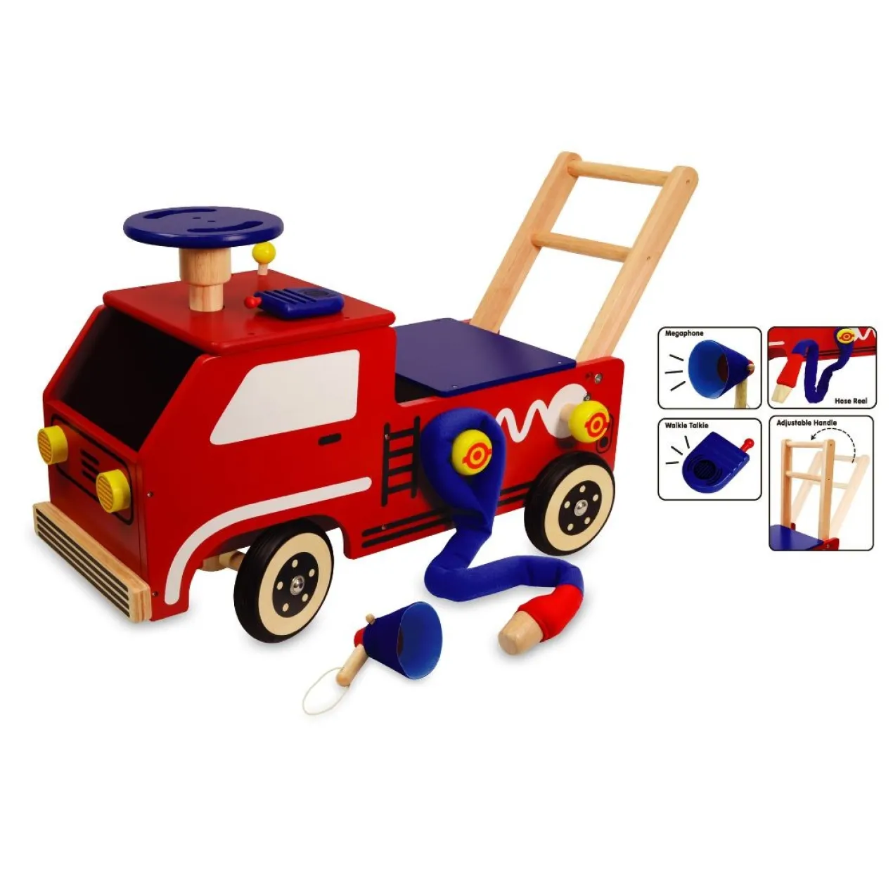 Speelgoed Loopwagen Brandweer XL