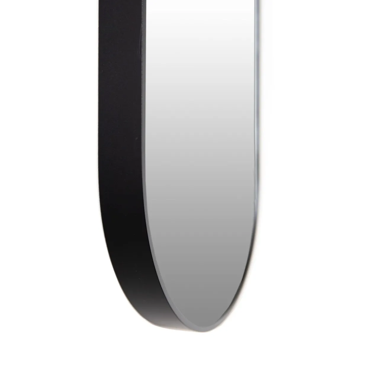 Spiegel ovaal 30x60 - zwart