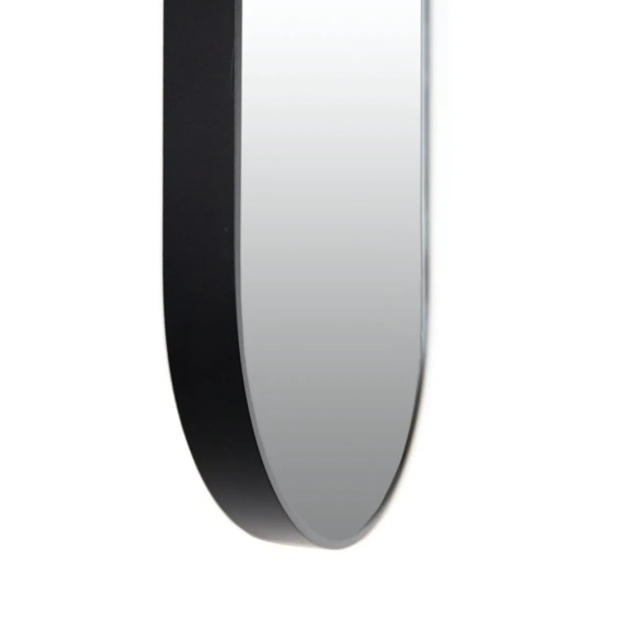 Spiegel ovaal 50x100 - zwart