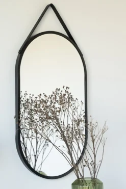 Spiegel Sarah ovaal 35x60 cm Zwart