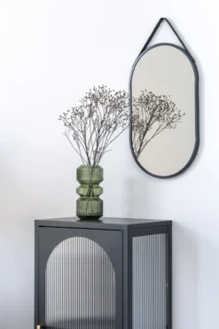 Spiegel Sarah ovaal 35x60 cm Zwart