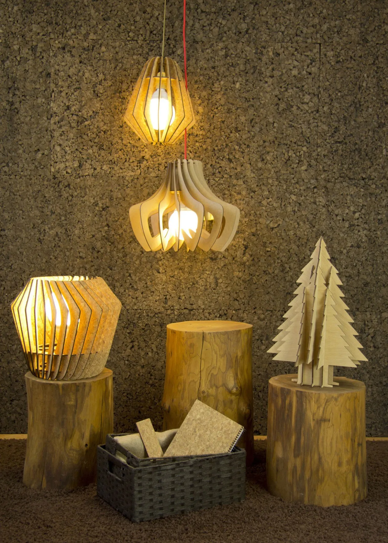 Spin M houten lampenkap medium