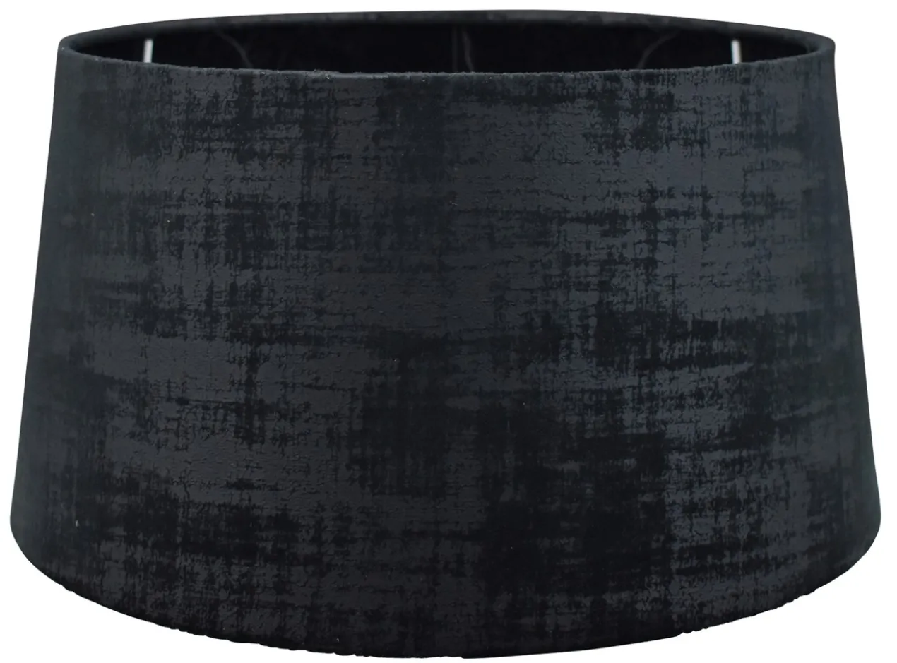 Staande lampenkap Ontario velours zwart 40x32x22 cm