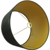 Staande lampenkap San Remo velours Velours zwart op goud 40x32x22cm