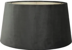 Staande lampenkap San Remo velours Velours zwart op taupe 35x30x18cm