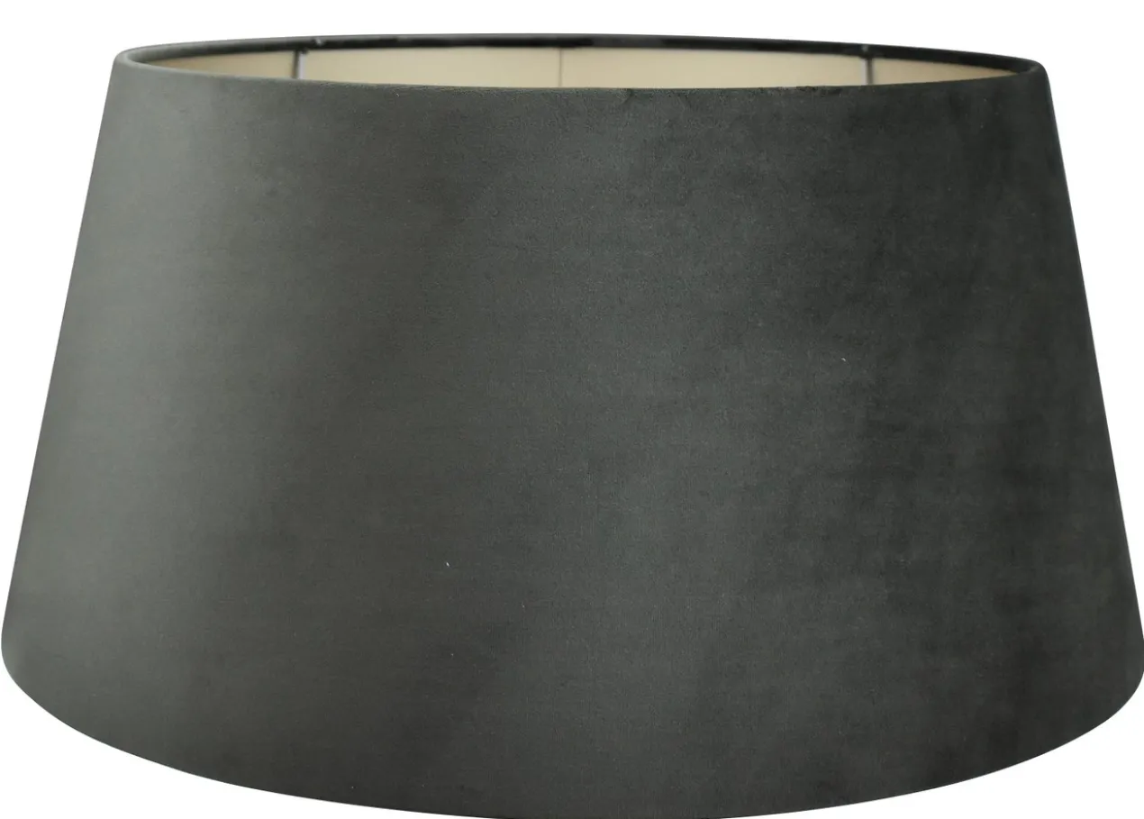 Staande lampenkap San Remo velours Velours zwart op taupe 50x40x26cm