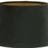 Staande lampenkap San Remo velours Velours zwart op goud 25x19x14cm