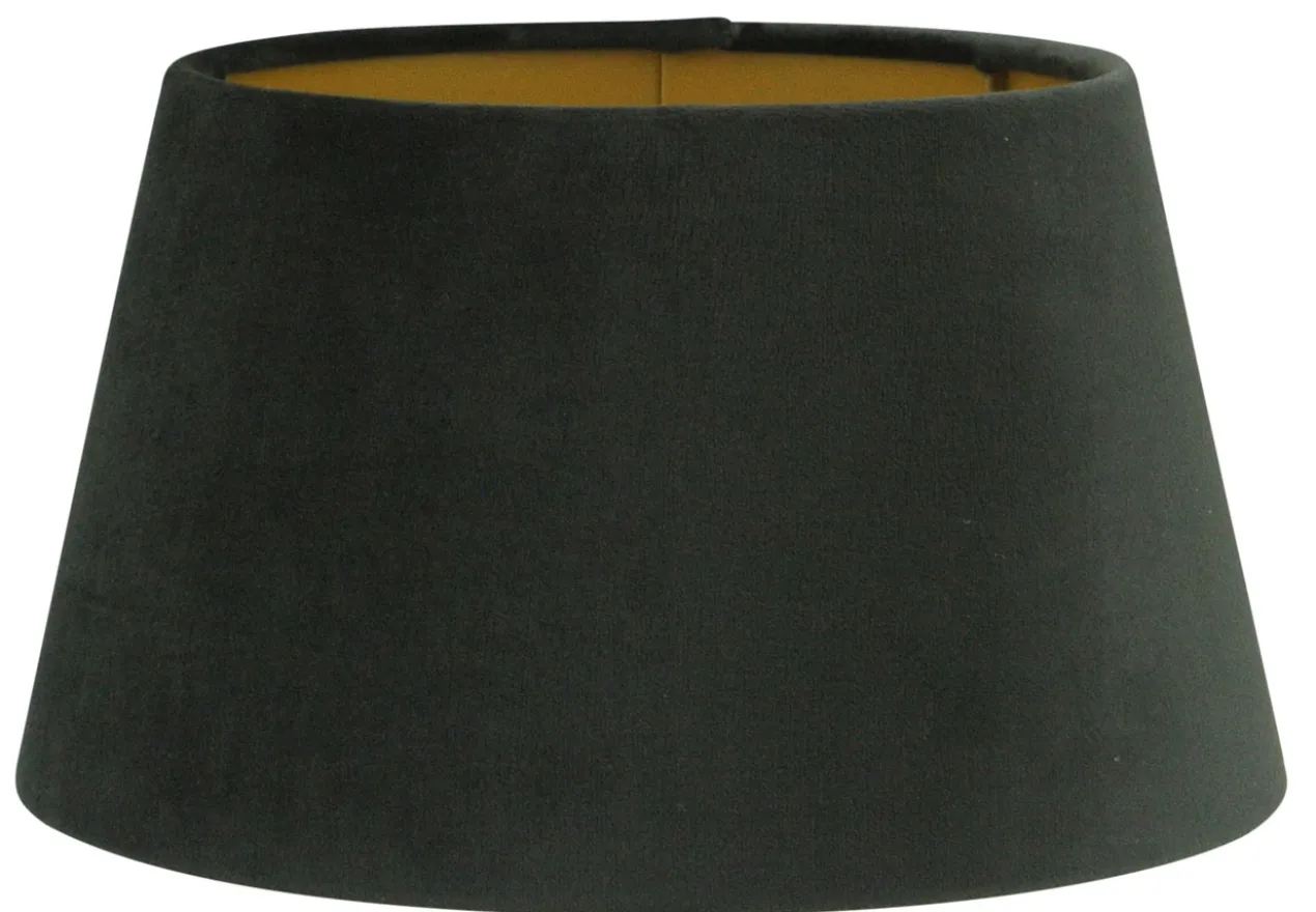 Staande lampenkap San Remo velours Velours zwart op goud 25x19x14cm