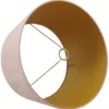 Staande lampenkap San Remo velours roze op goud 35x30x18cm