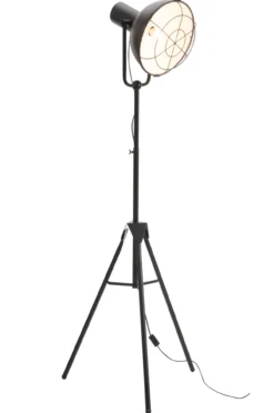 Staande lamp Steven Industriële Staande lamp Steven zwart