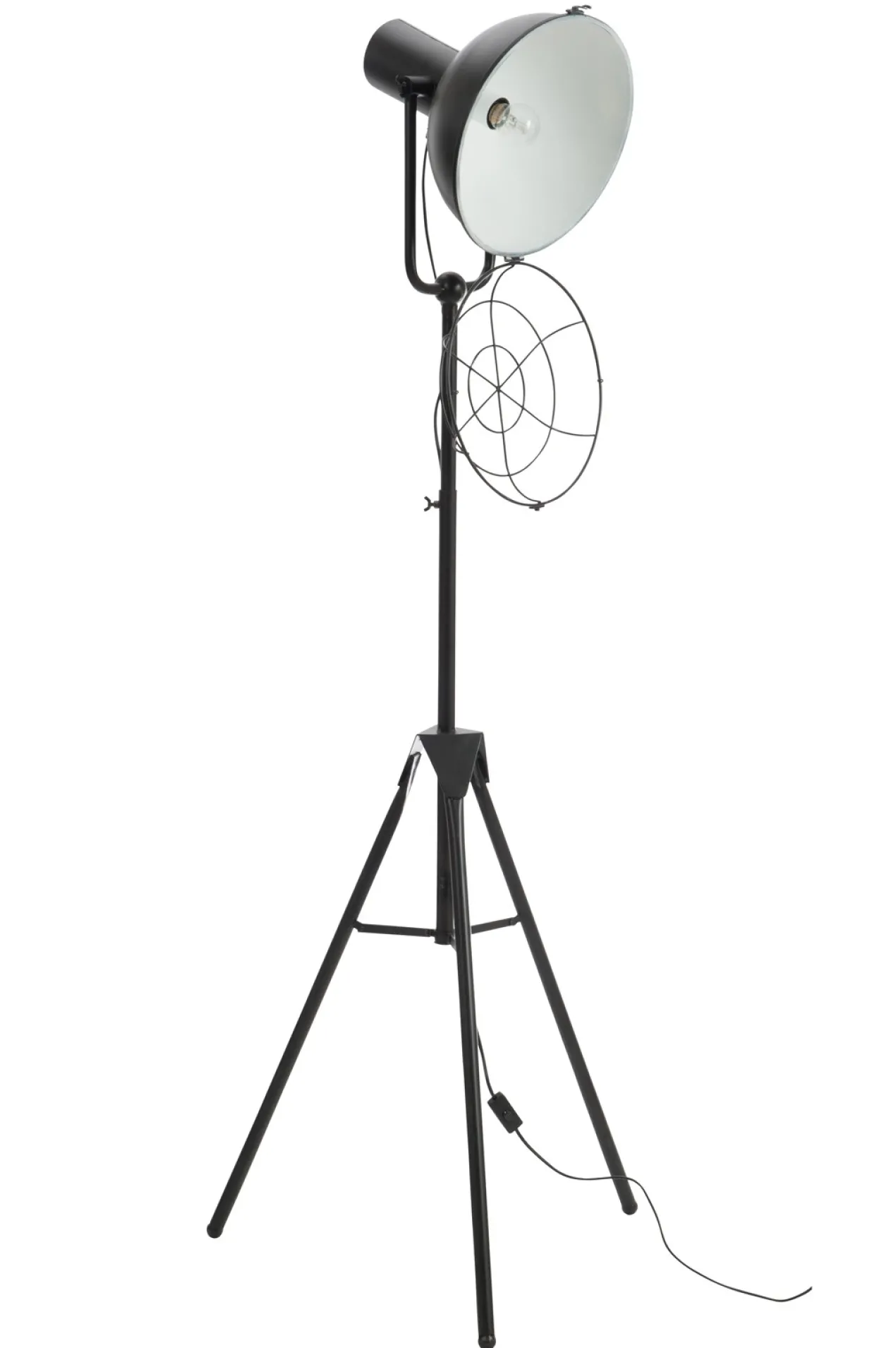Staande lamp Steven Industriële Staande lamp Steven zwart