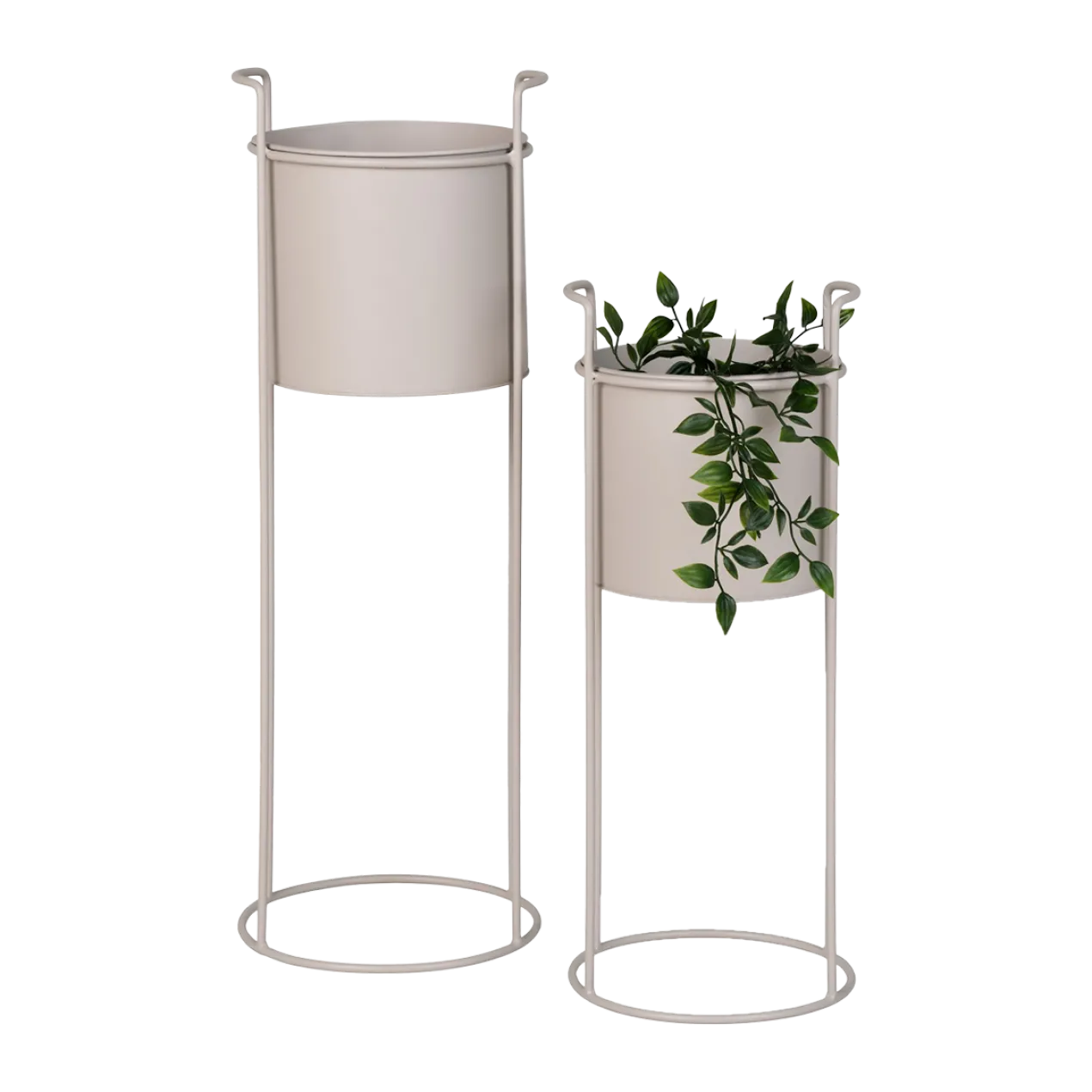 Staande plantenbak Pepijn - set van 2 Beige
