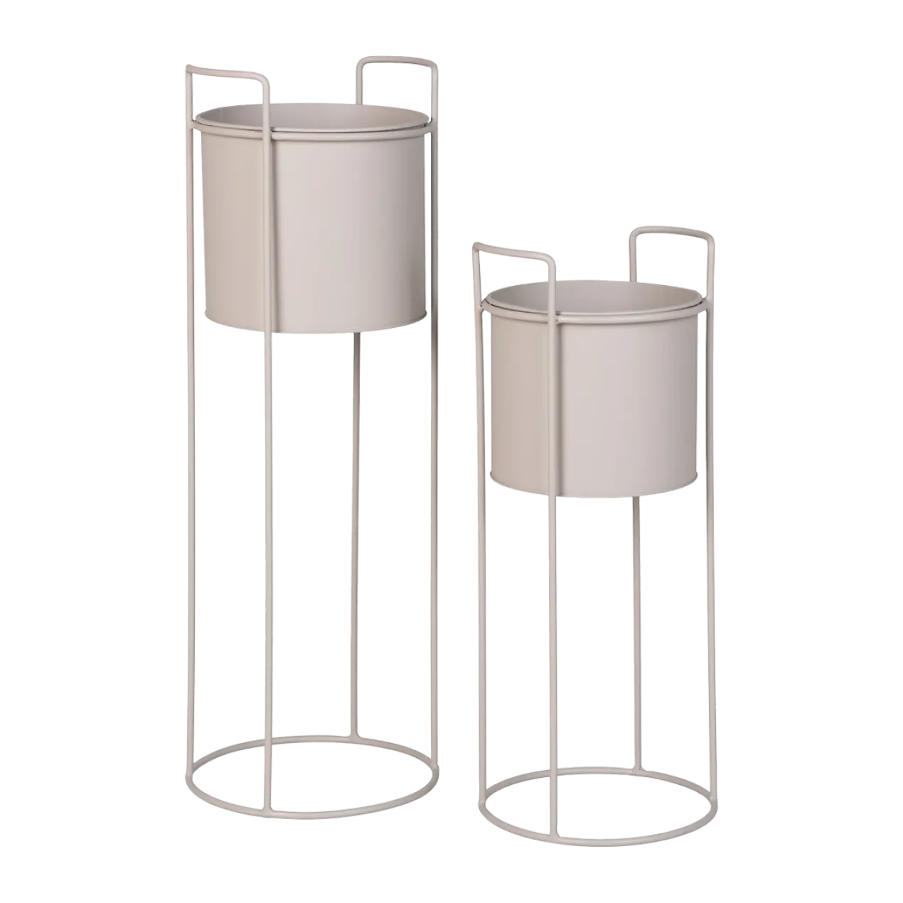 Staande plantenbak Pepijn - set van 2 Beige