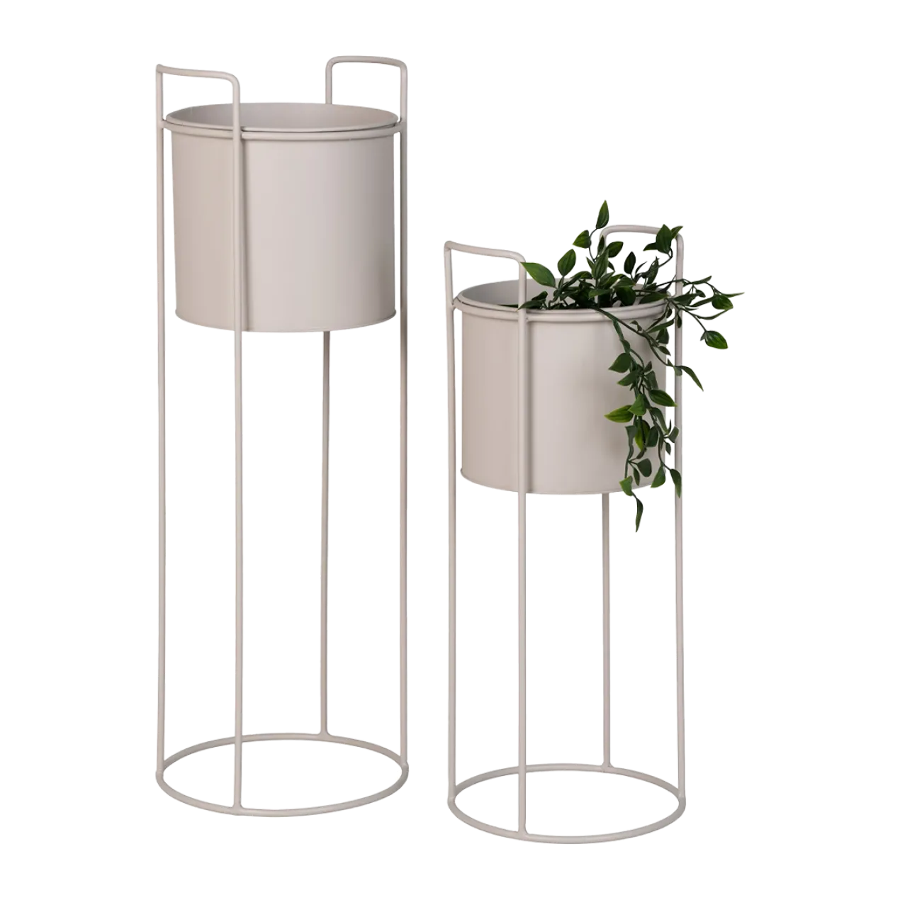 Staande plantenbak Pepijn - set van 2 Beige