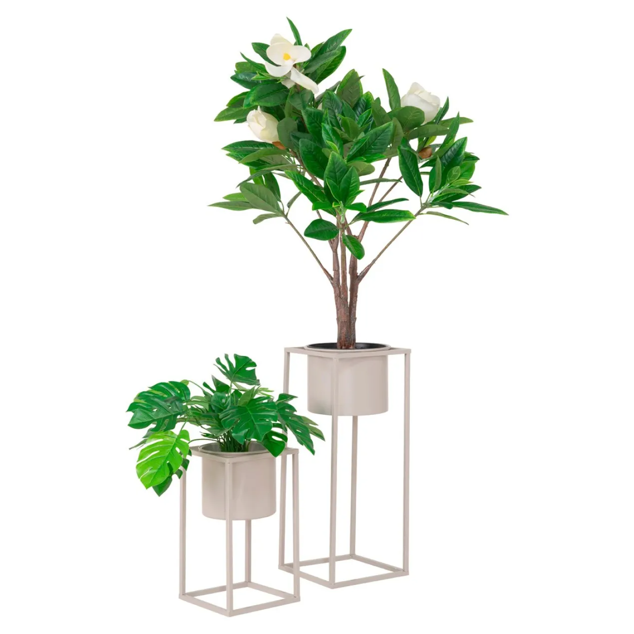 Staande plantenpot Finnley (set van 2) Finnley staande bloempot beige - set van 2