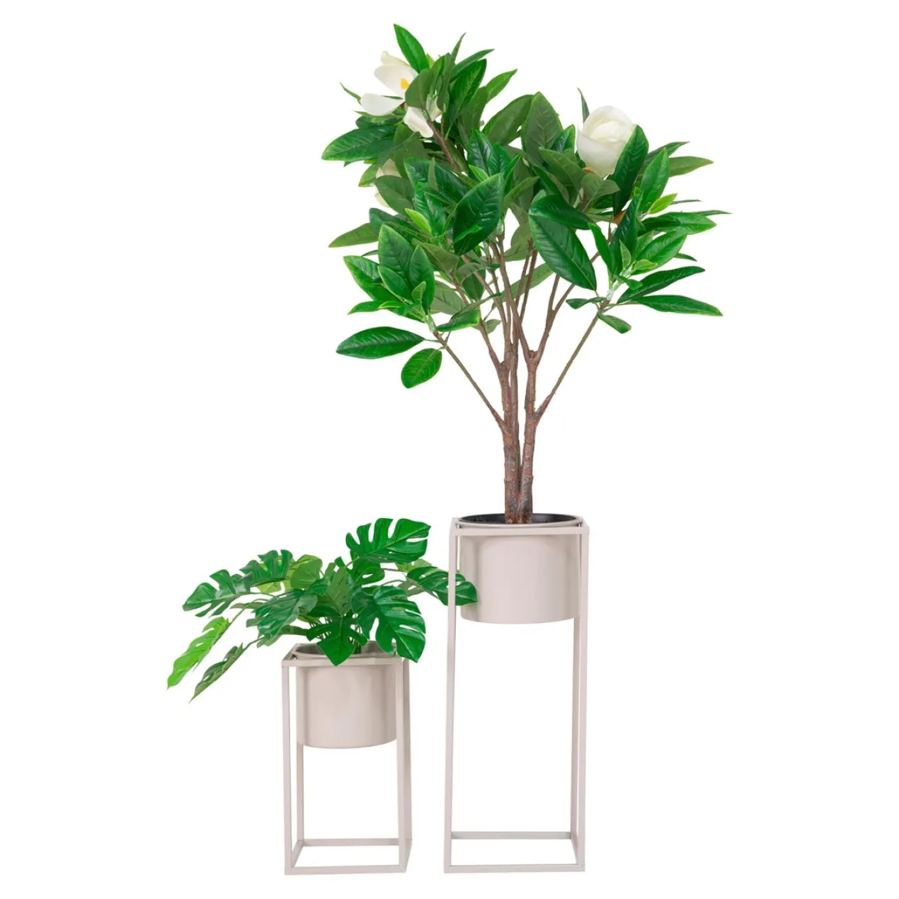 Staande plantenpot Finnley (set van 2) Finnley staande bloempot beige - set van 2