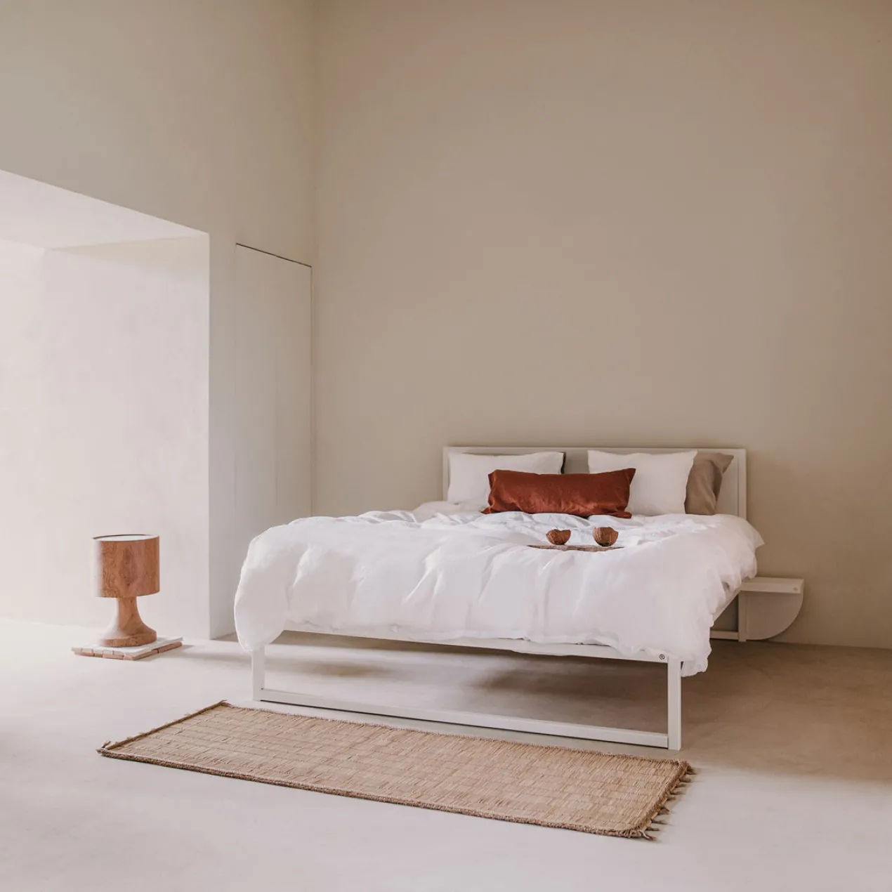 Stalen bedframe °01 | Wit 140 x 200 cm