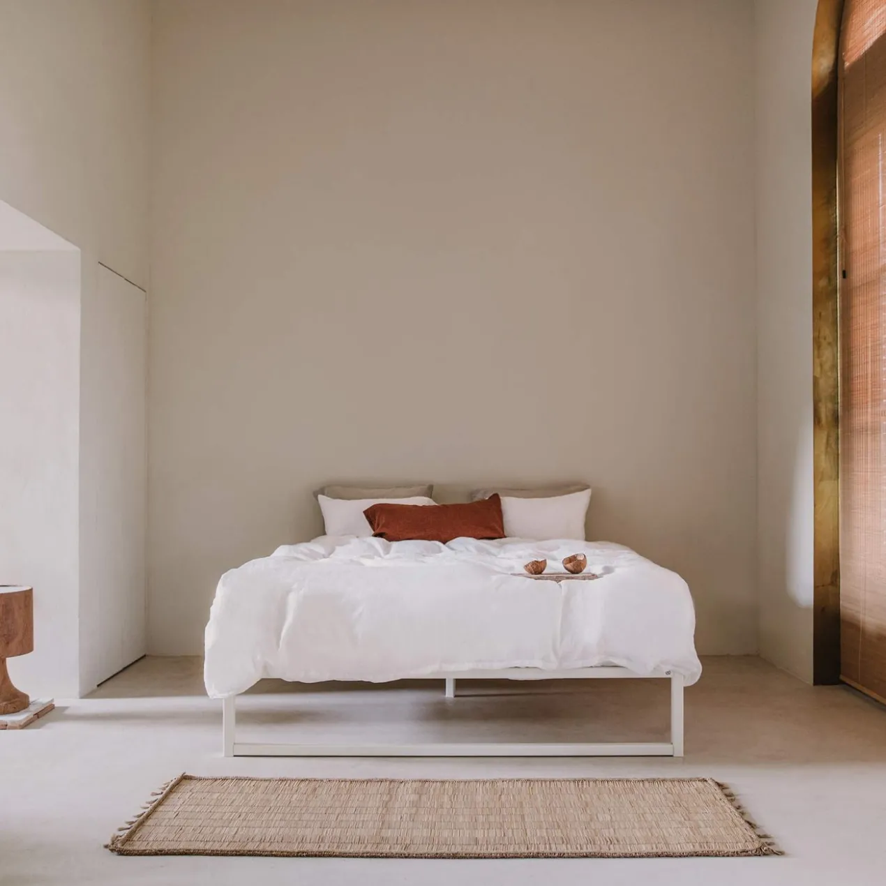 Stalen bedframe °01 | Wit 140 x 210 cm