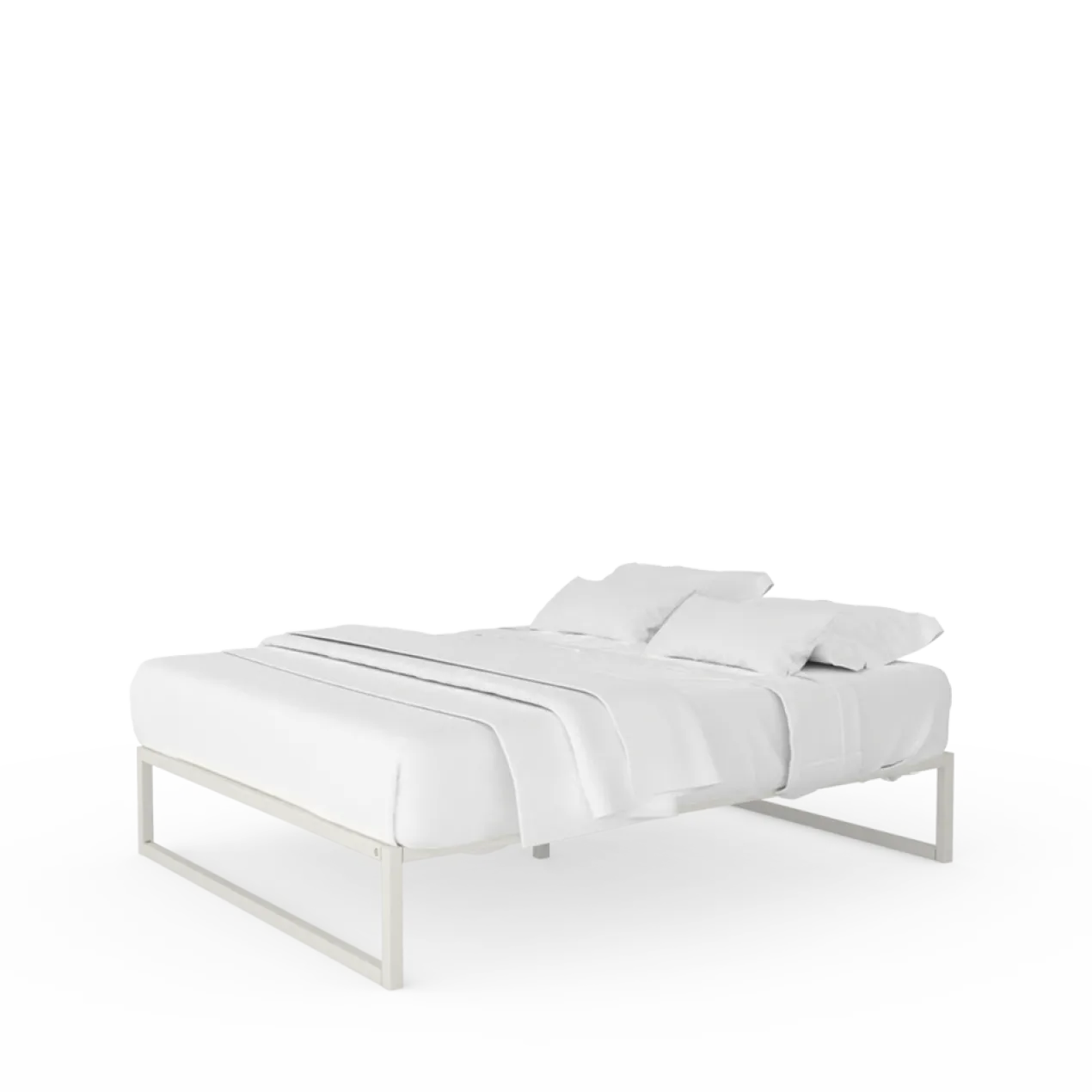 Stalen bedframe °01 | Wit 200 x 200 cm