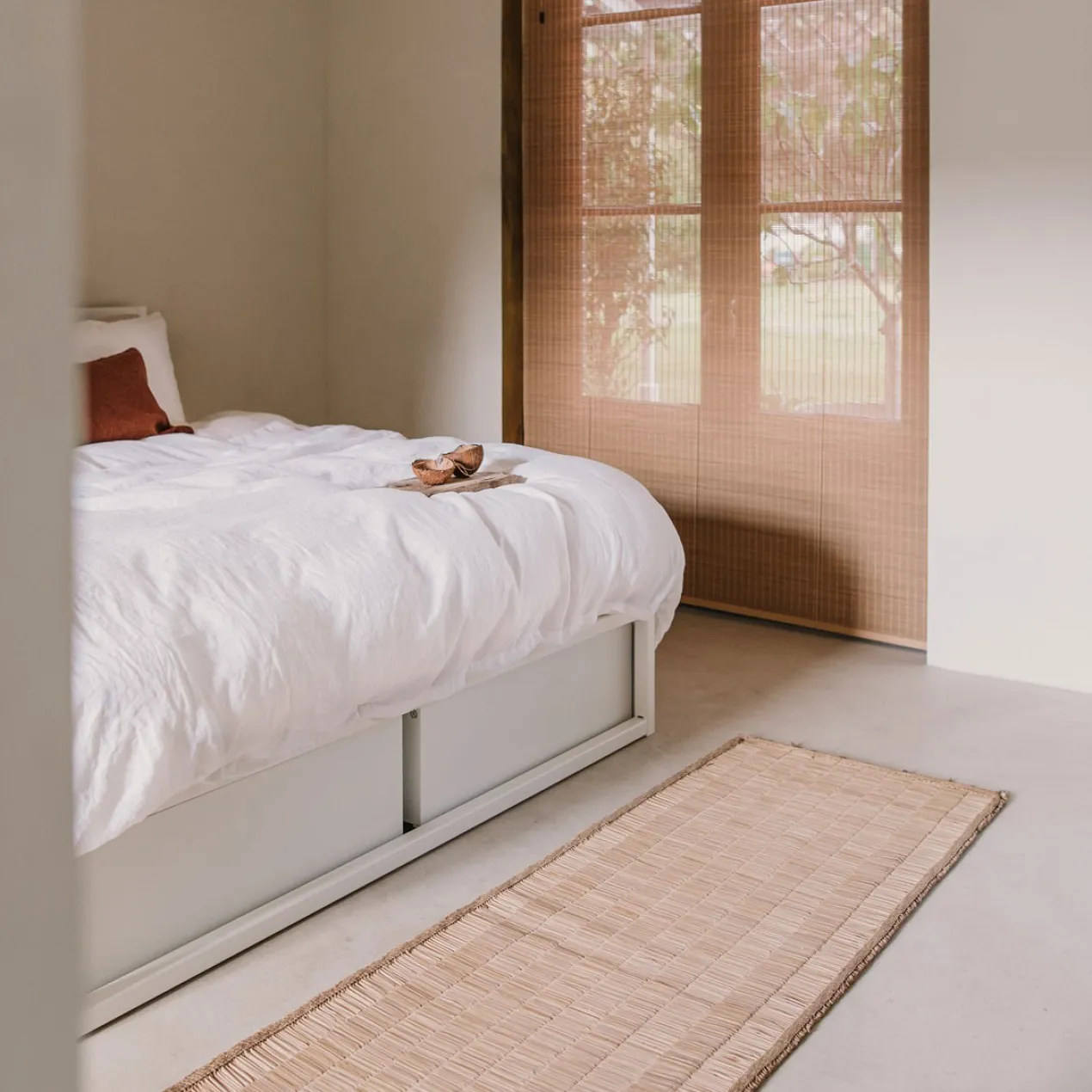 Stalen bedframe °01 | Wit 200 x 200 cm