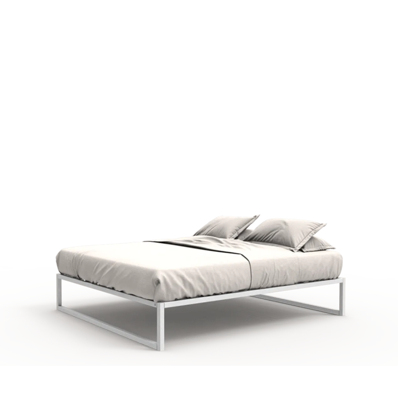 Stalen bedframe °01 | Wit 80 x 210 cm