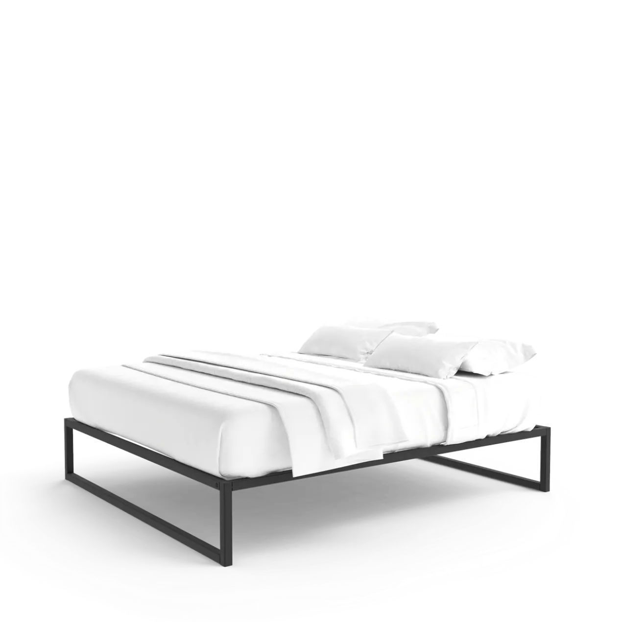 Stalen bedframe °01 | Zwart 140 x 200 cm