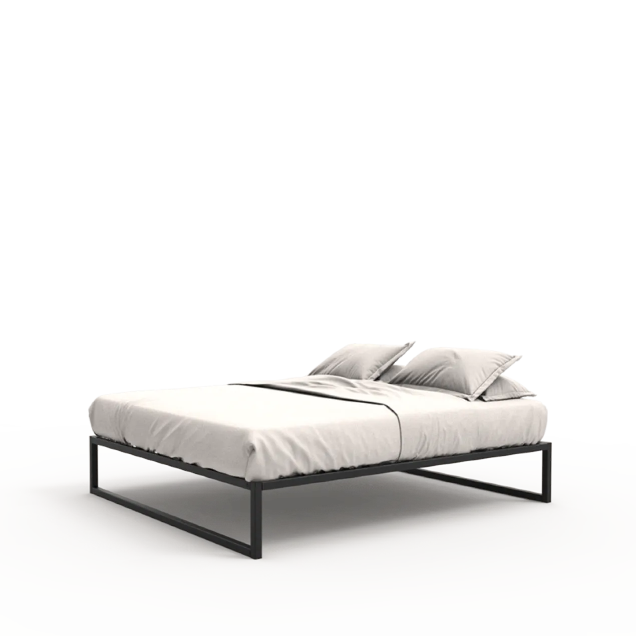 Stalen bedframe °01 | Zwart 80 x 200 cm