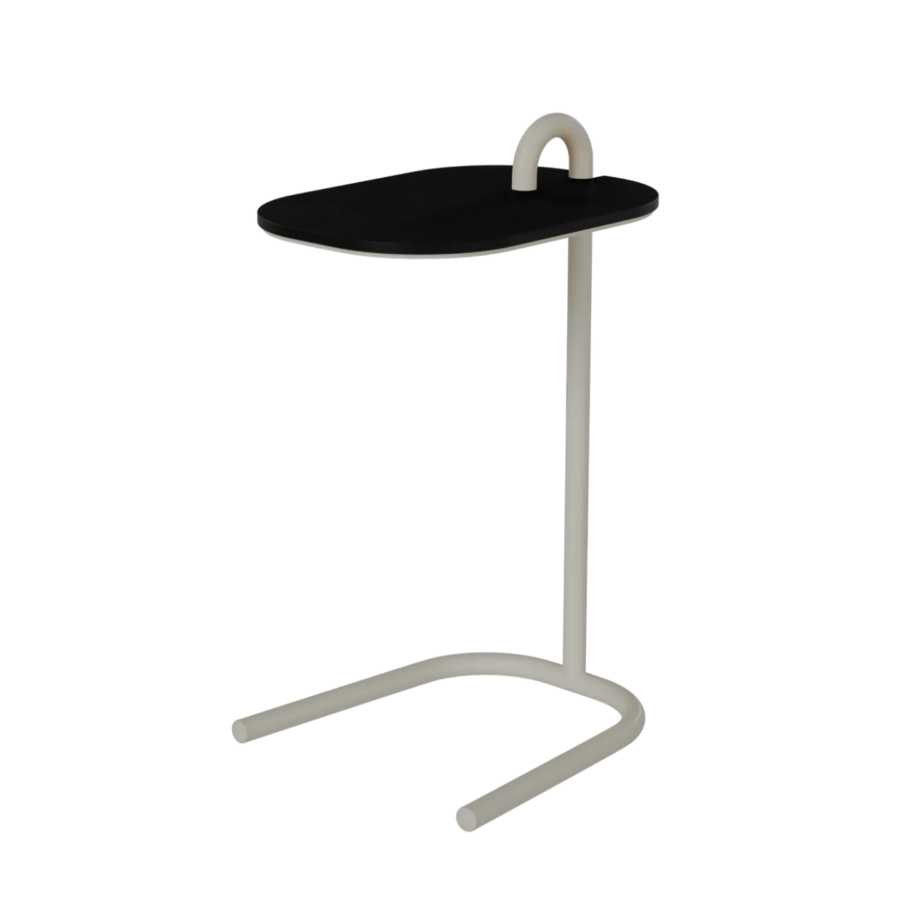 Stand by Me bijzettafel Oak Black (49cm hoog) - RAL1013 Pearl White