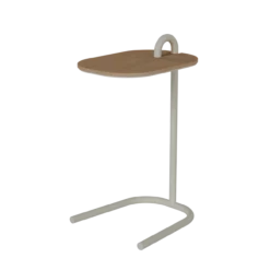 Stand by Me bijzettafel Oak Natural (49cm hoog) - RAL1013 Pearl White