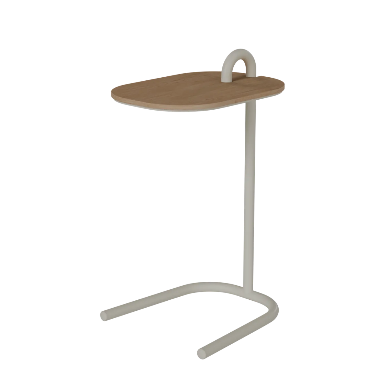 Stand by Me bijzettafel Oak Natural (49cm hoog) - RAL1013 Pearl White