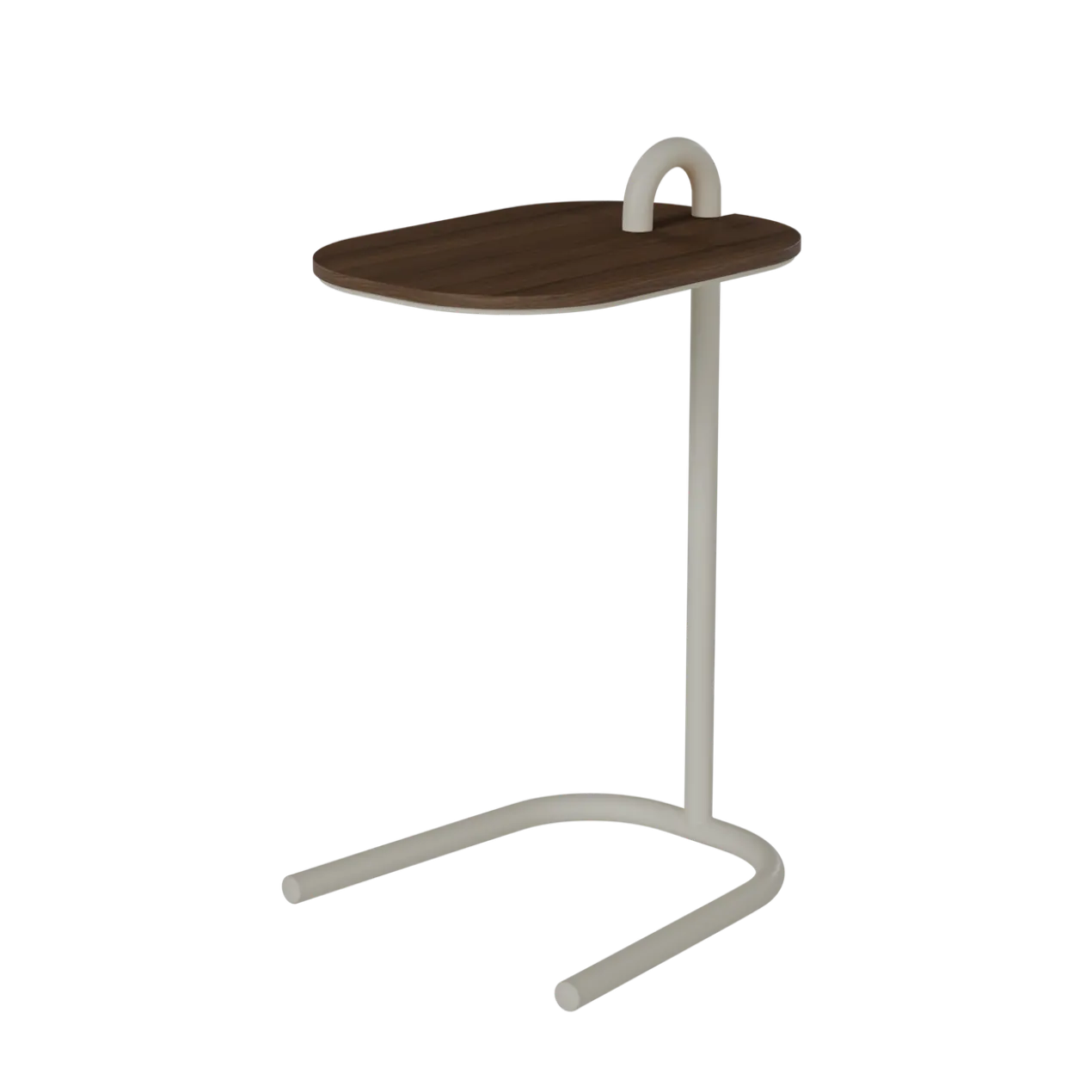 Stand by Me bijzettafel Oak Walnut (49cm hoog) - RAL1013 Pearl White
