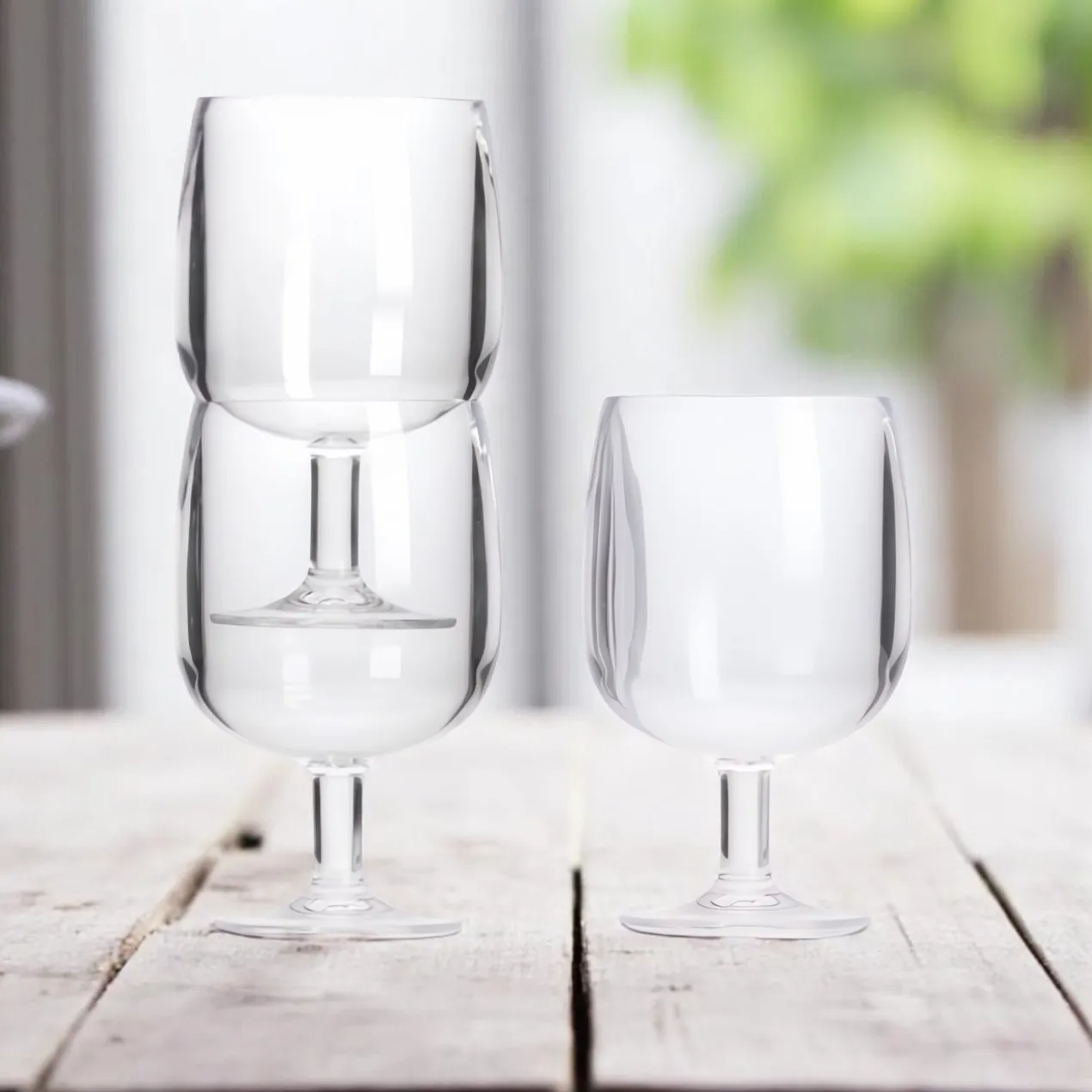 Stapelbaar Wijnglas Polycarbonaat - set van 2