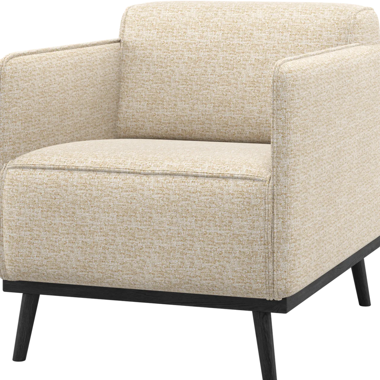 Statement fauteuil met arm beige melange