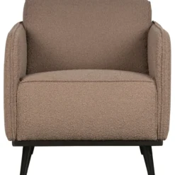 Statement fauteuil met arm boucle nougat