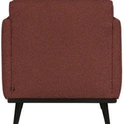 Statement fauteuil met arm boucle kastanjebruin