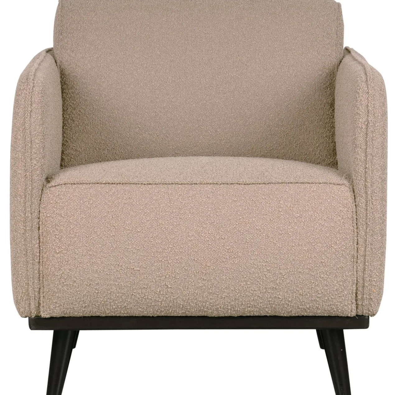 Statement fauteuil met arm boucle beige