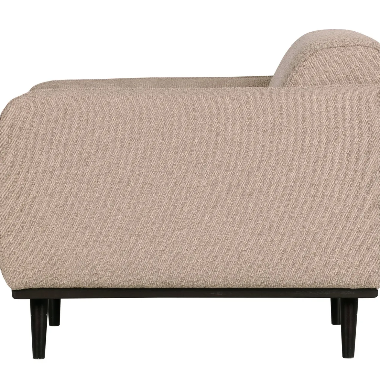 Statement fauteuil met arm boucle beige