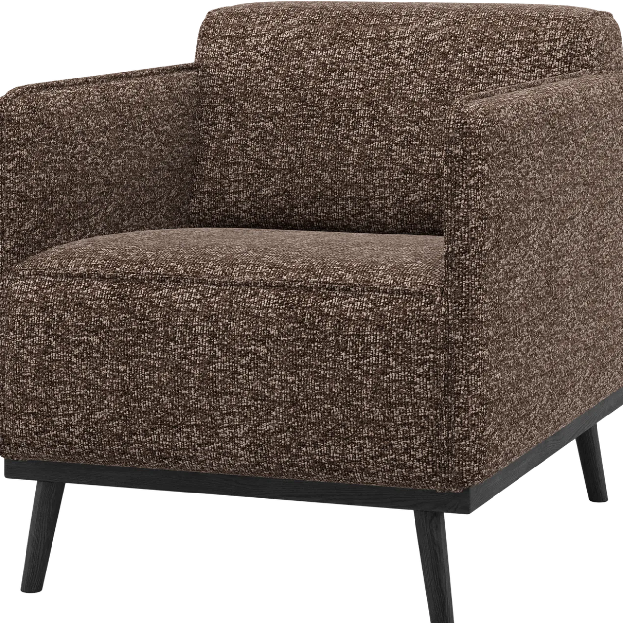 Statement fauteuil met arm bruin melange