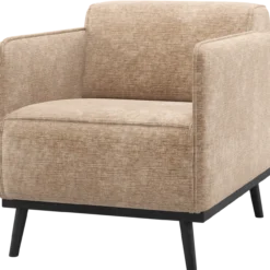 Statement fauteuil met arm chenille velvet perzikroze