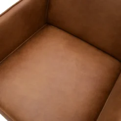Statement fauteuil met arm ecoleer cognac