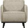 Statement fauteuil met arm structure velvet wheatfield