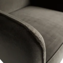 Statement fauteuil met arm velvet warmgroen